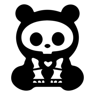 X-Ray Panda Decal (Black)